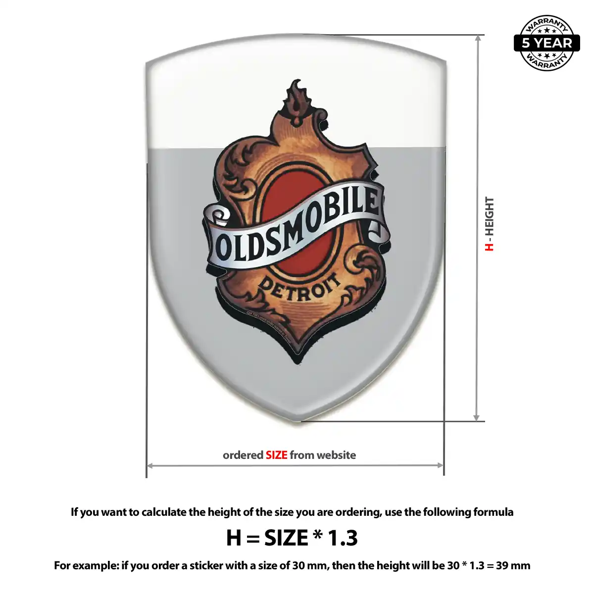Oldsmobile Crest Logo Emblem Opulent Line
