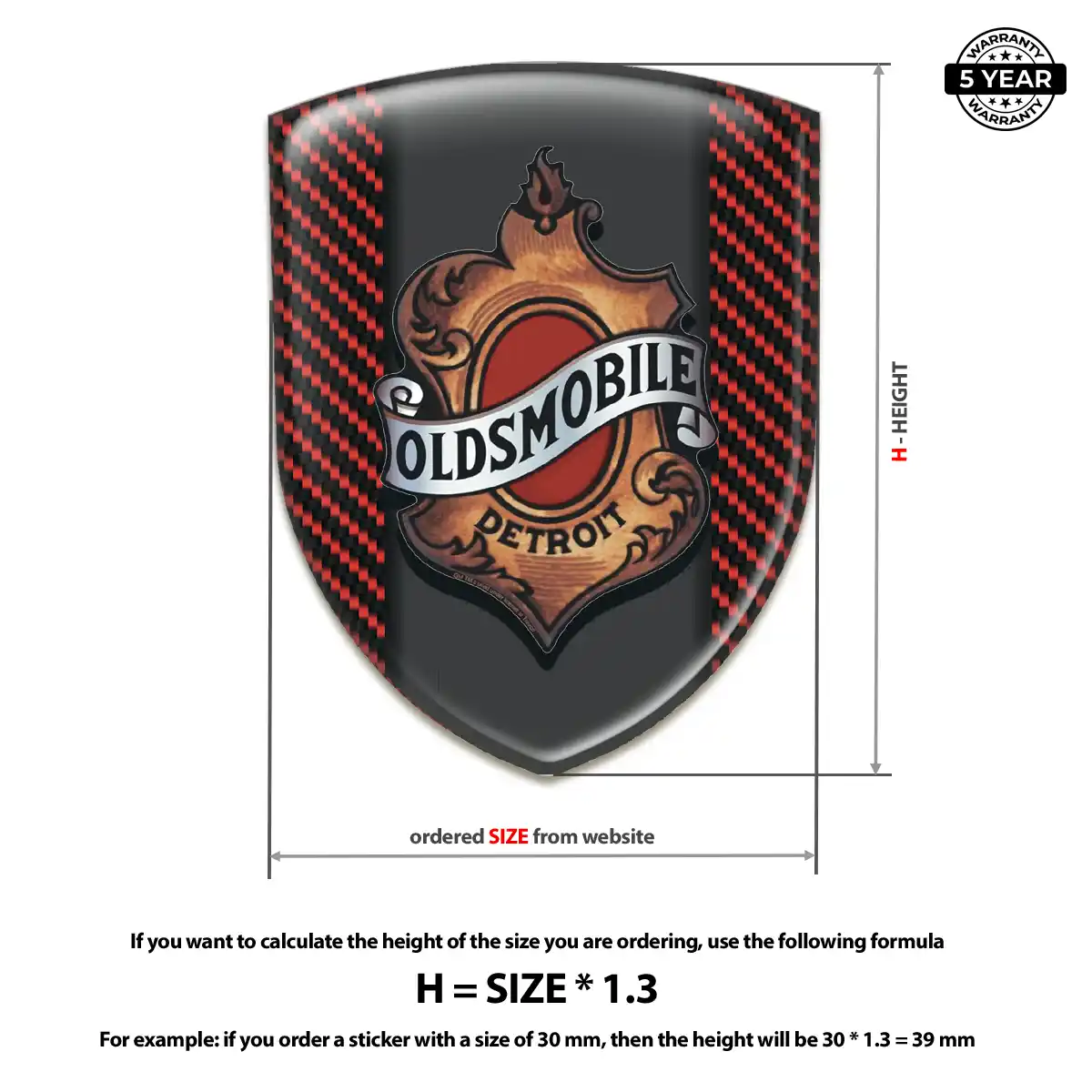 Oldsmobile Crest Logo Emblem Prime Quality