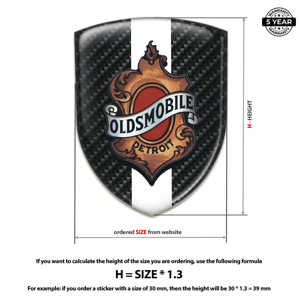 Oldsmobile Domed Badge Prestige Line