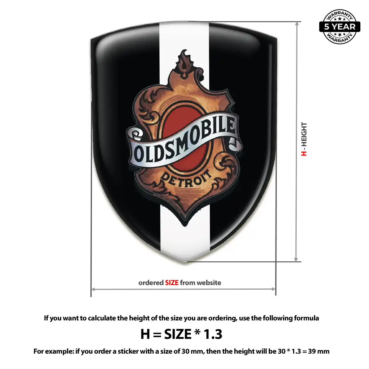 Oldsmobile Domed Badge Prime Quality