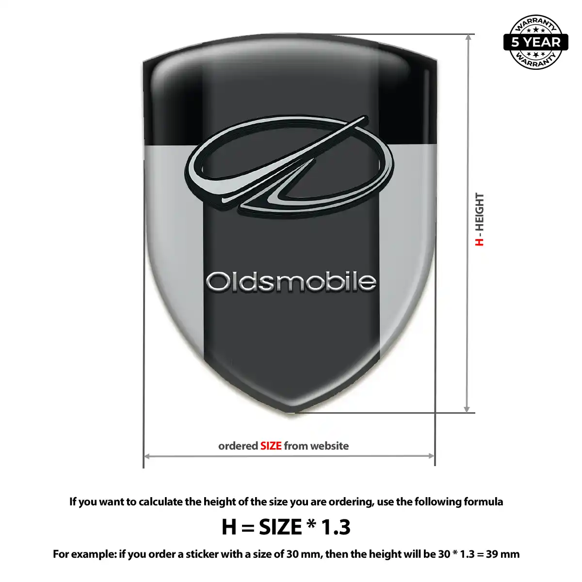 Oldsmobile Domed Badge Resin Luxe