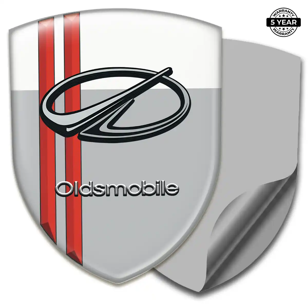 Oldsmobile Domed Car Sticker Refined Design