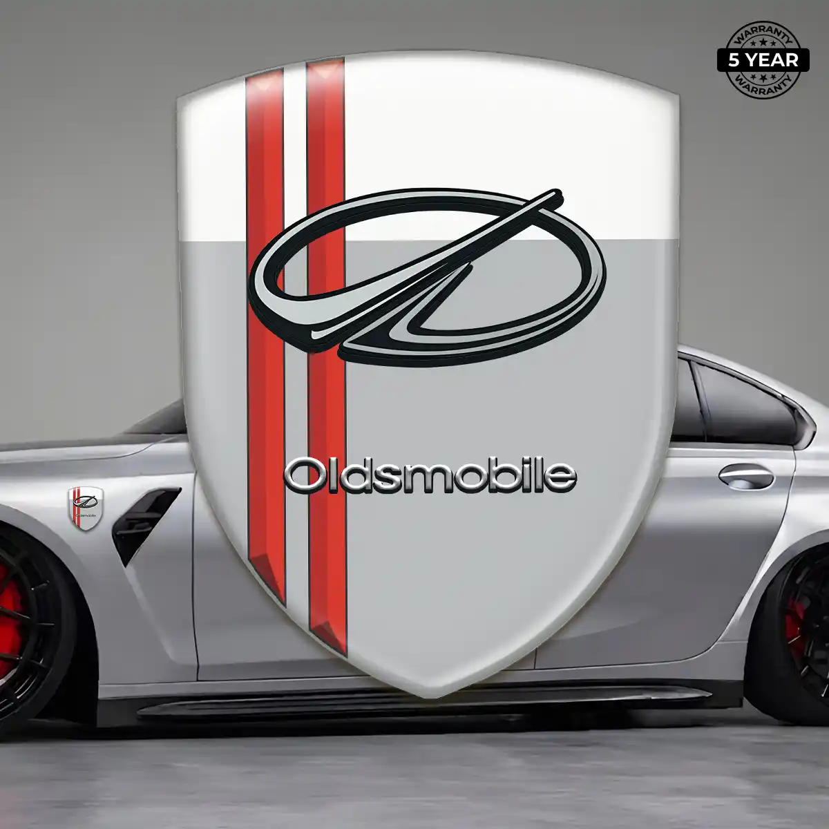 Oldsmobile Domed Car Sticker Refined Design