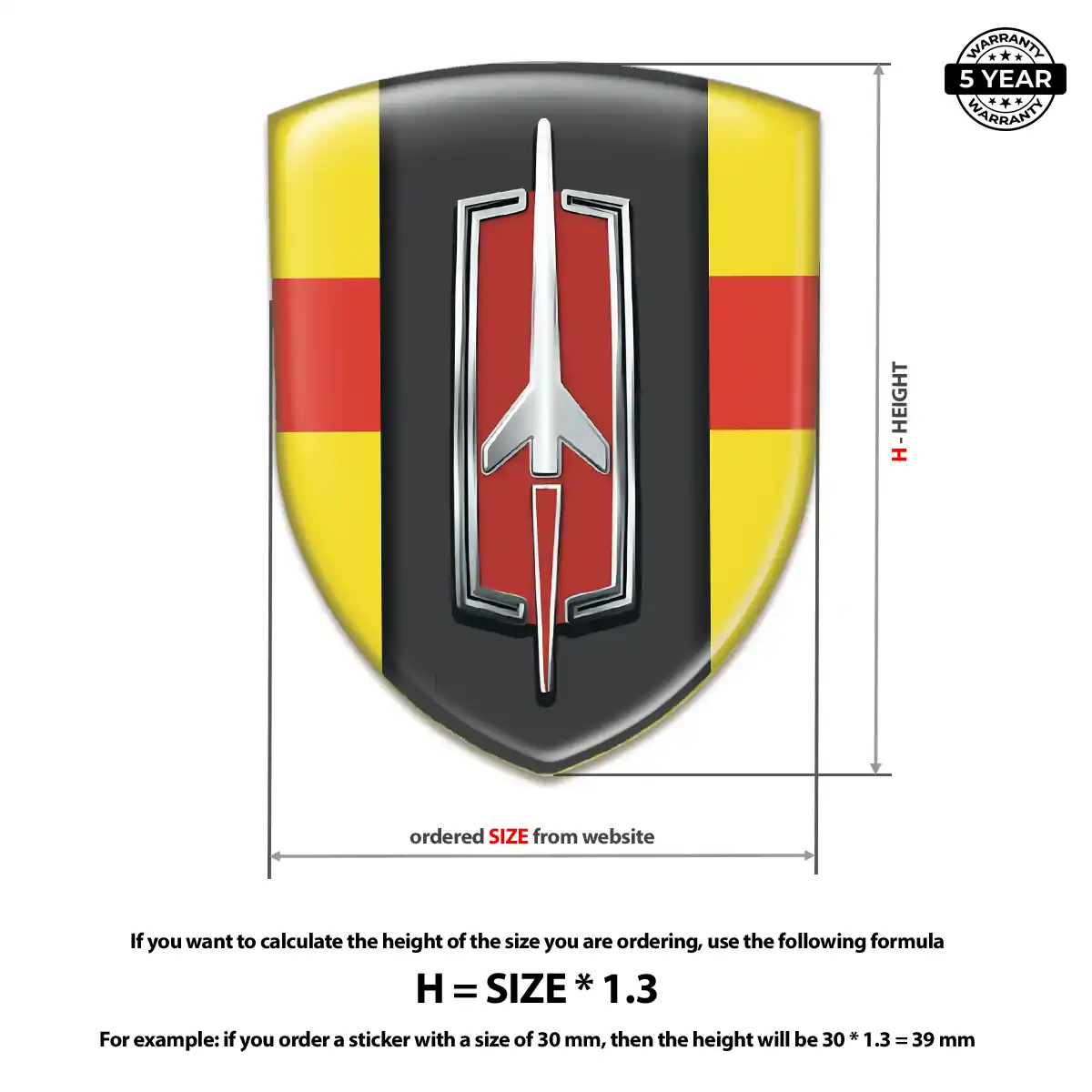 Oldsmobile Domed Car Sticker Resin Luxe
