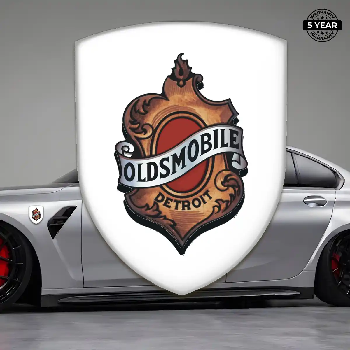 Oldsmobile Domed Car Sticker Signature Grade