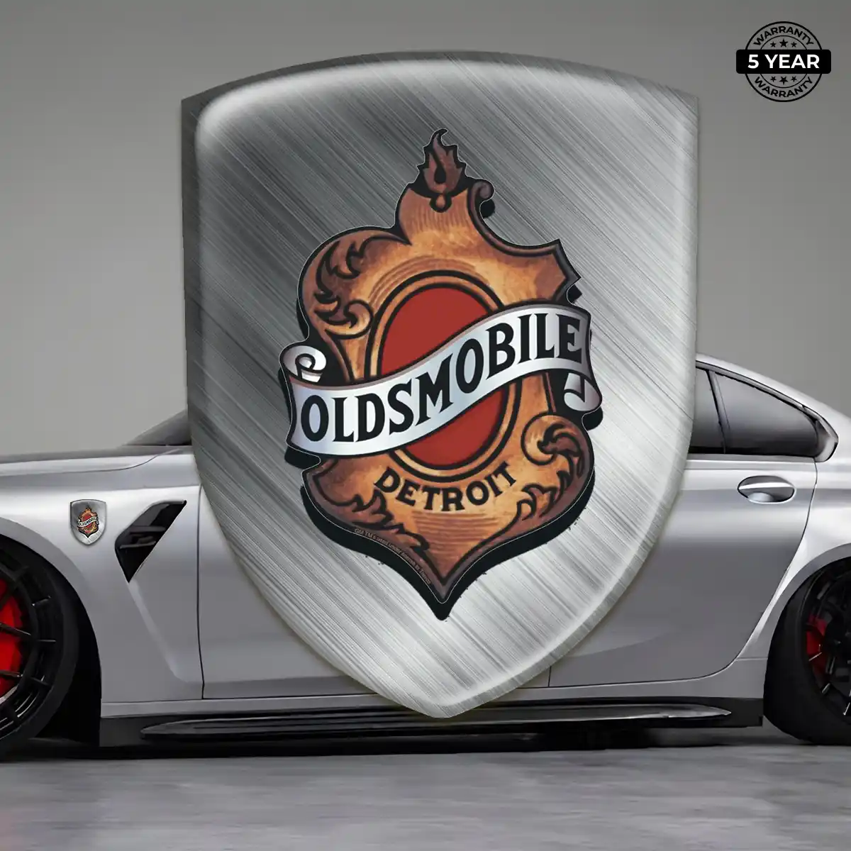 Oldsmobile Domed Car Sticker Sleek Style