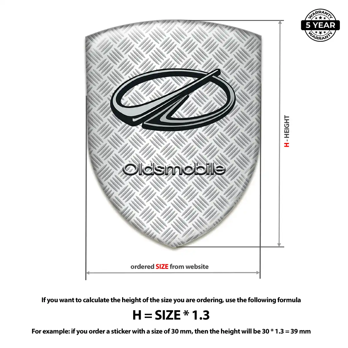 Oldsmobile Domed Decal Elite Edition