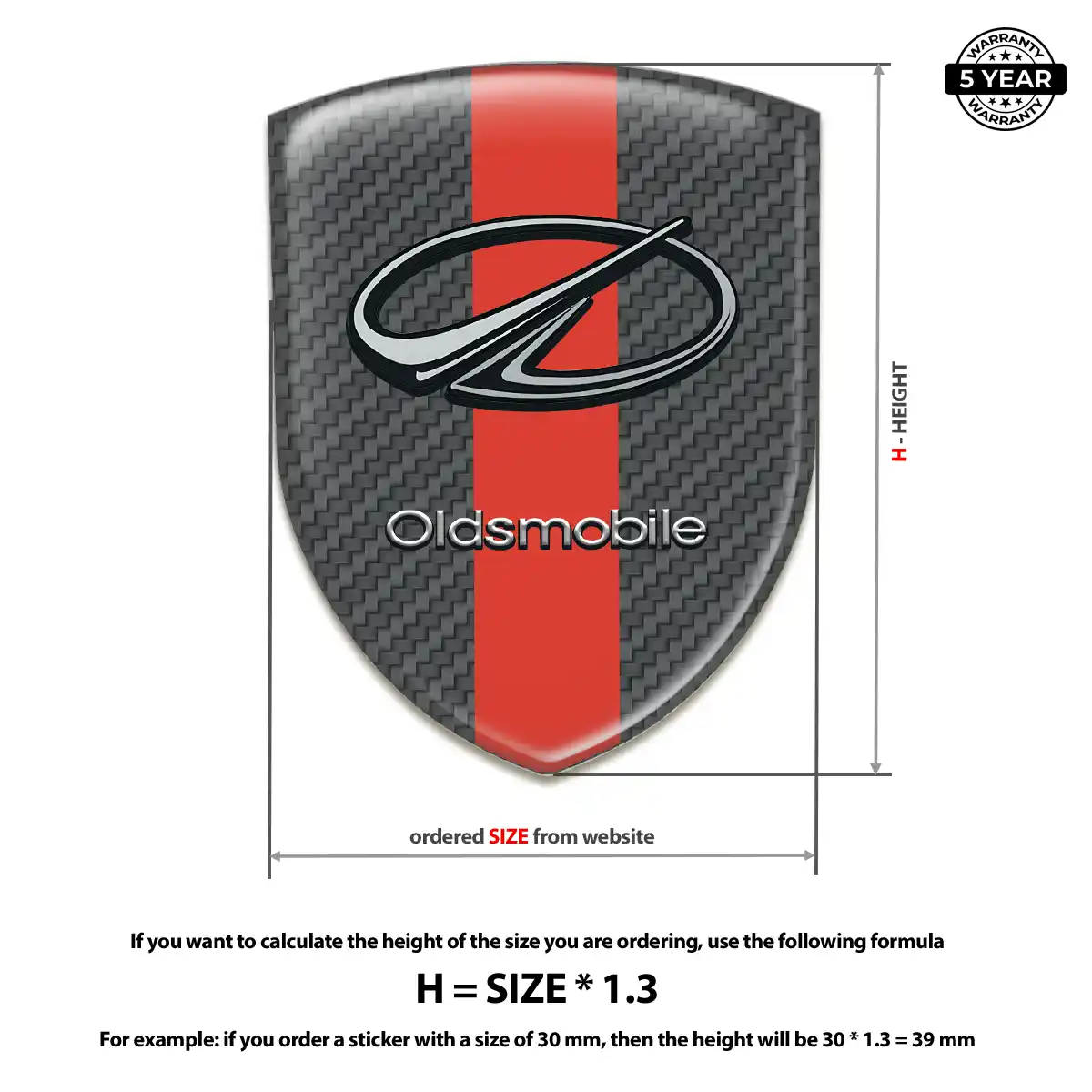 Oldsmobile Domed Decal Exterior Luxe