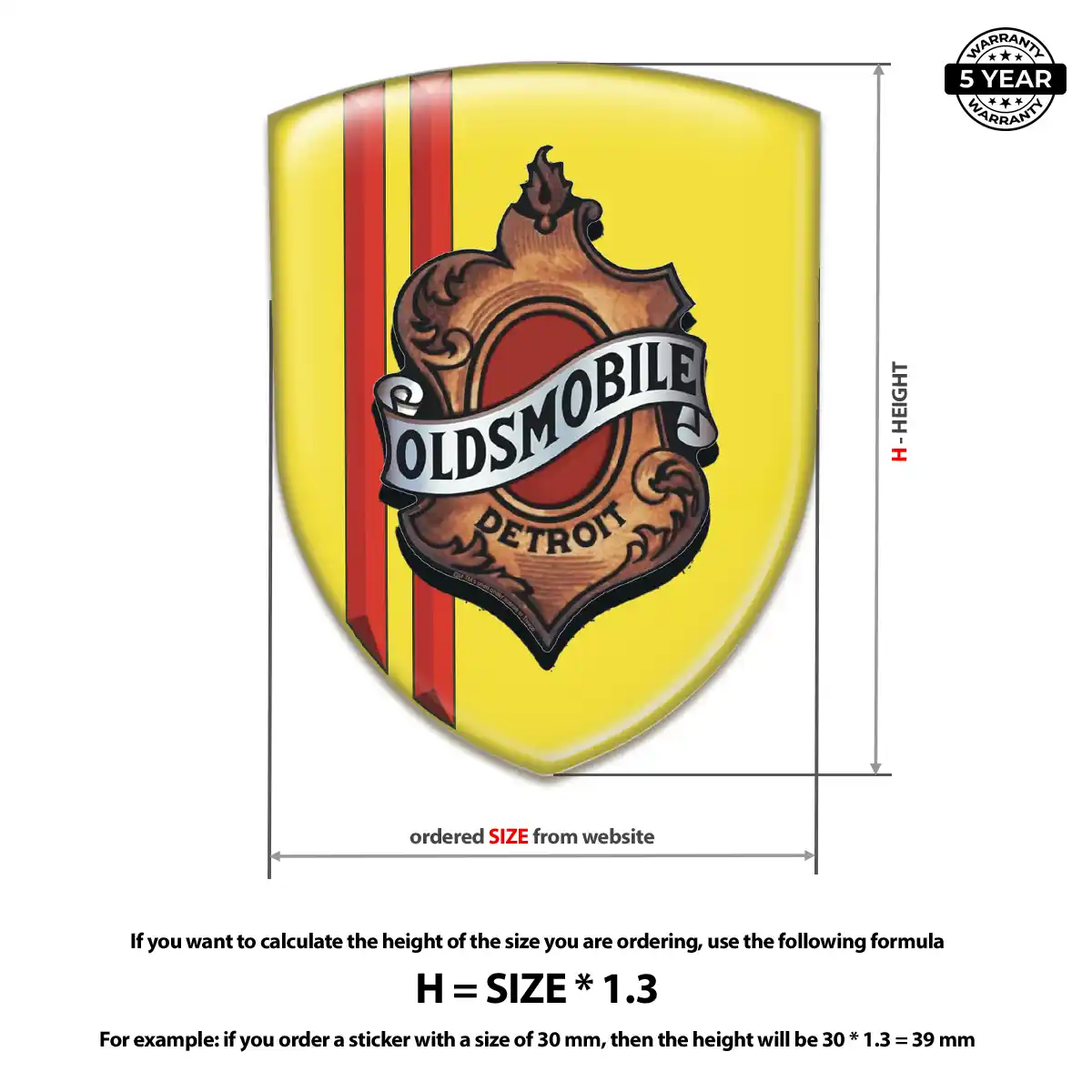 Oldsmobile Domed Decal Interior Luxe