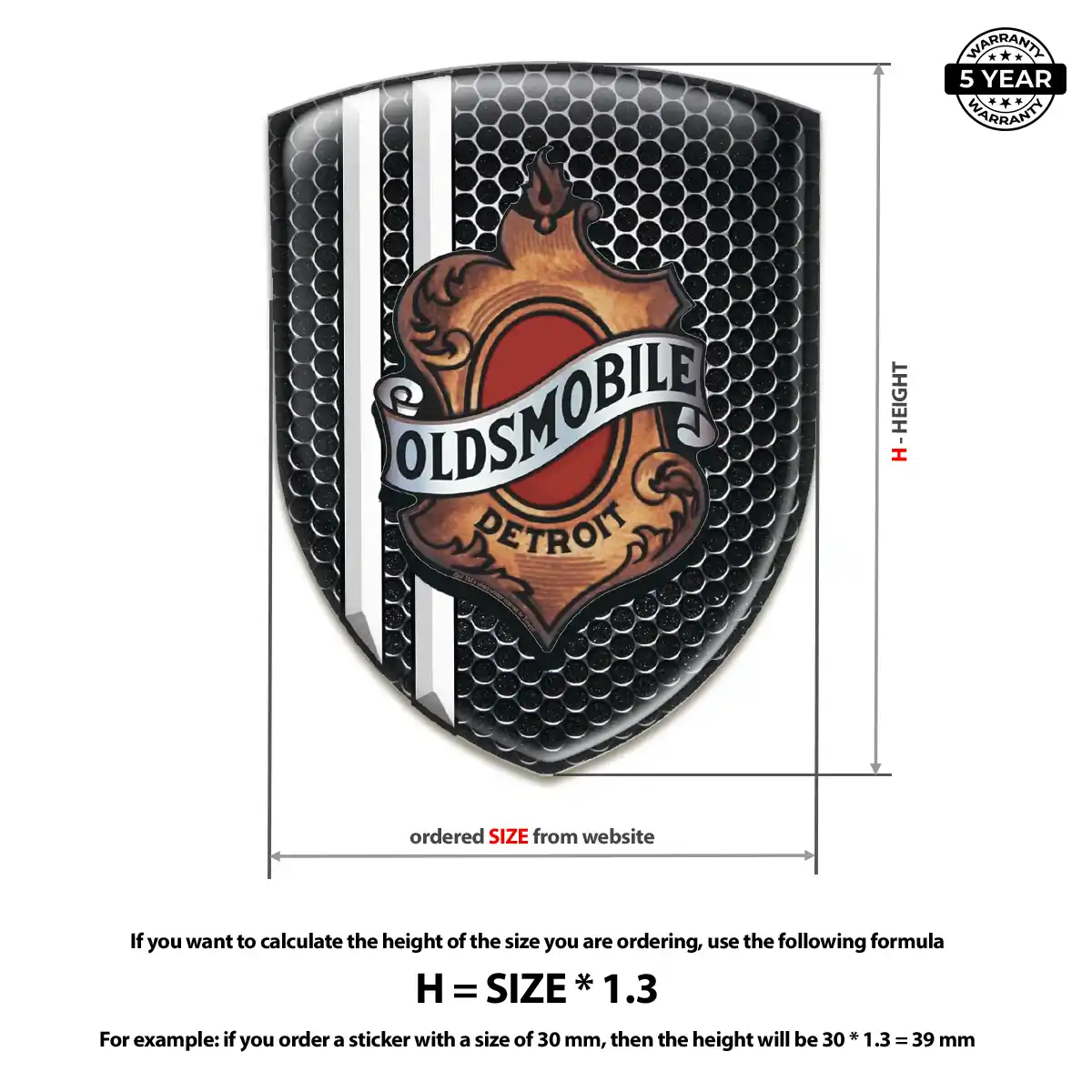 Oldsmobile Domed Decal Noble Edition