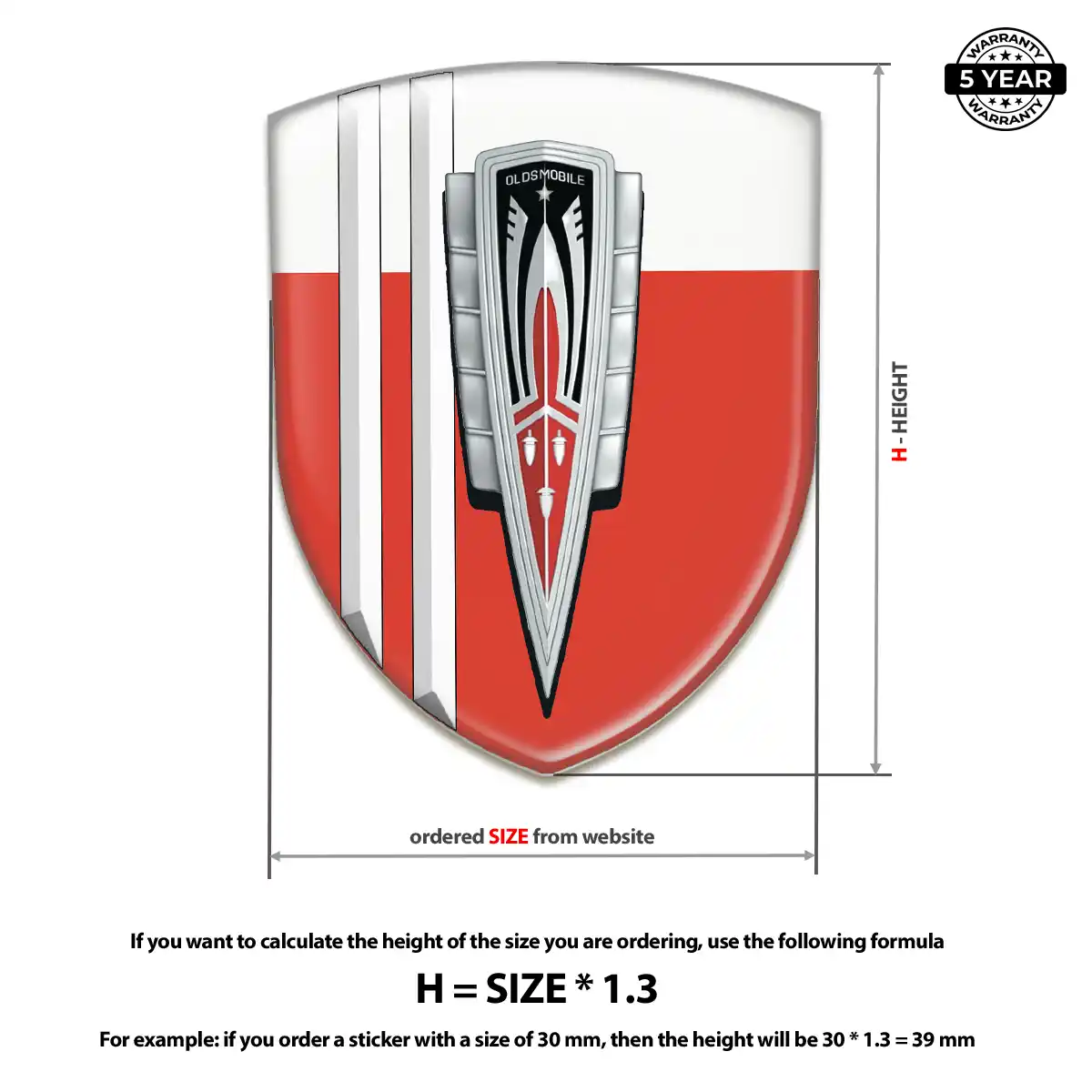 Oldsmobile Domed Decal Opulent Line