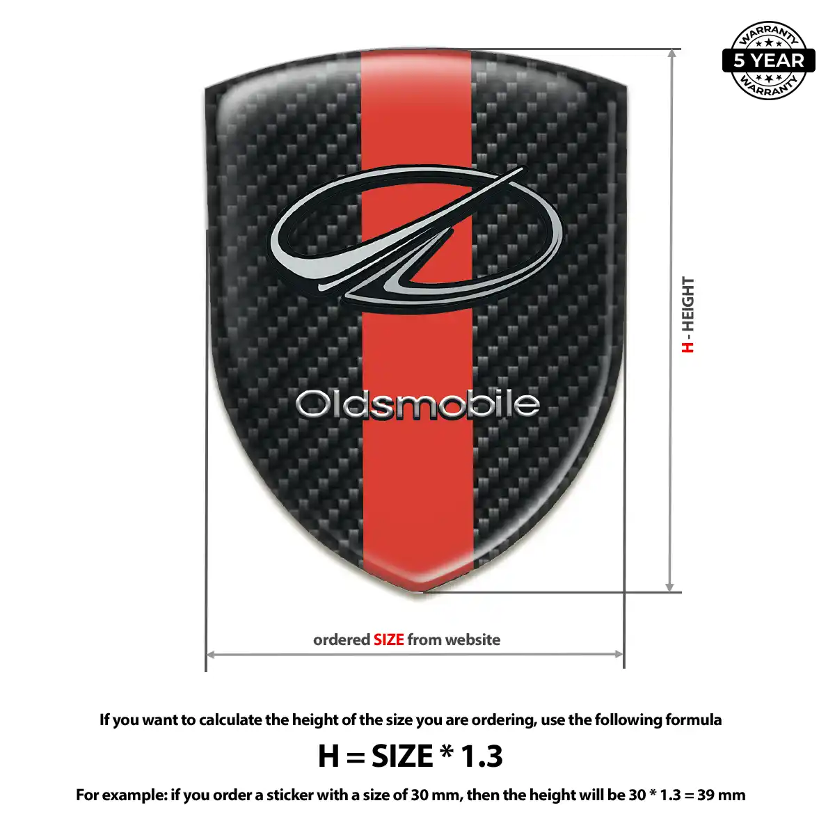 Oldsmobile Domed Decal Prestige Line