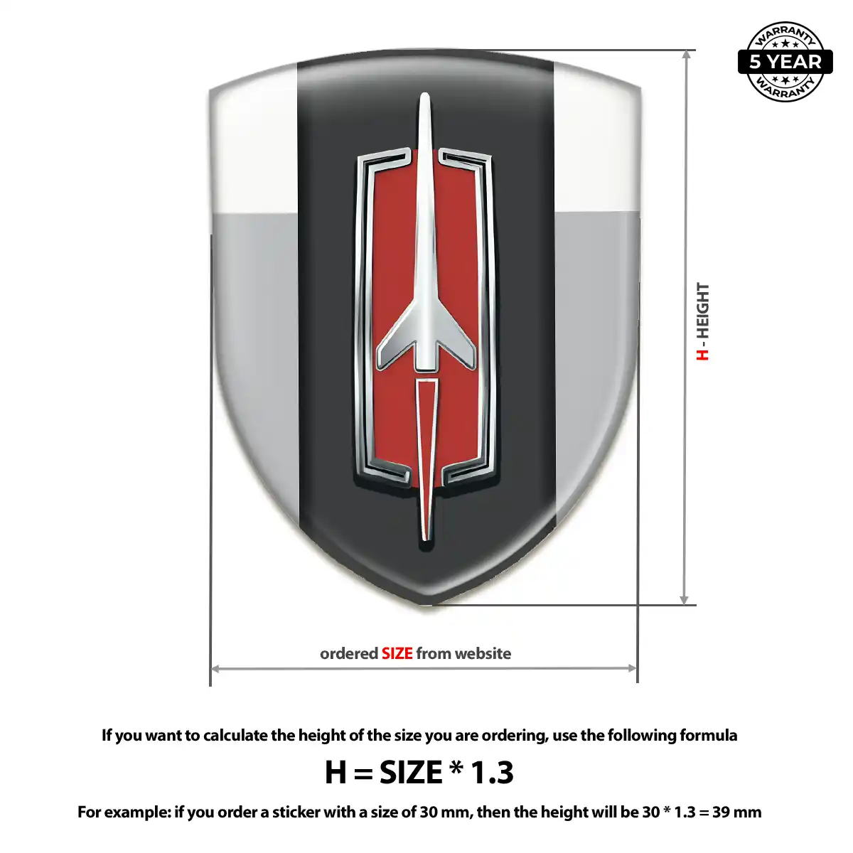 Oldsmobile Domed Decal Signature Grade