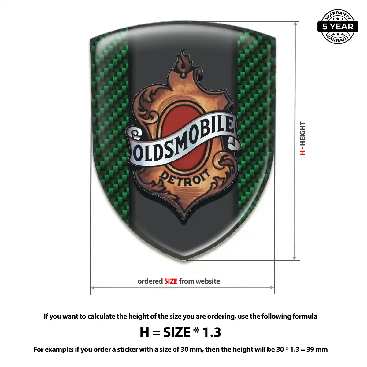 Oldsmobile Domed Emblem Deluxe Edition