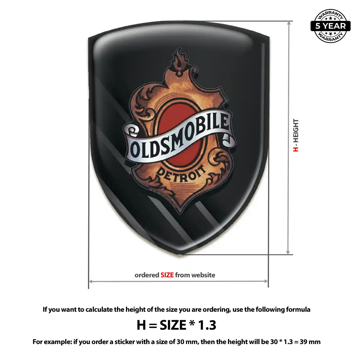 Oldsmobile Domed Emblem Exterior Luxe