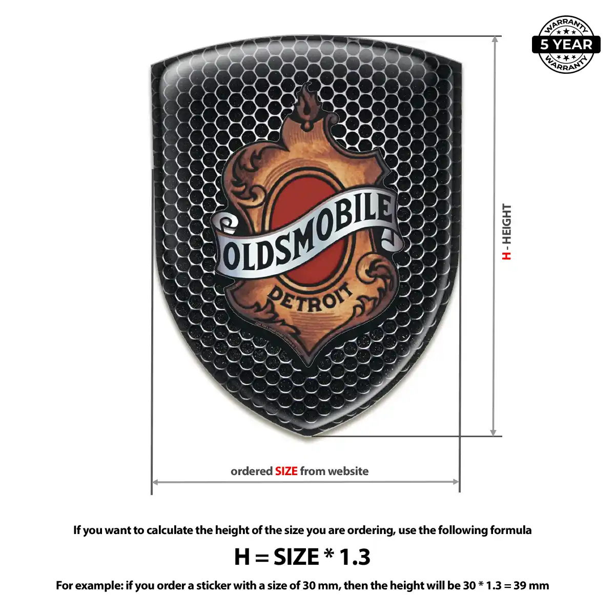 Oldsmobile Domed Emblem Refined Design