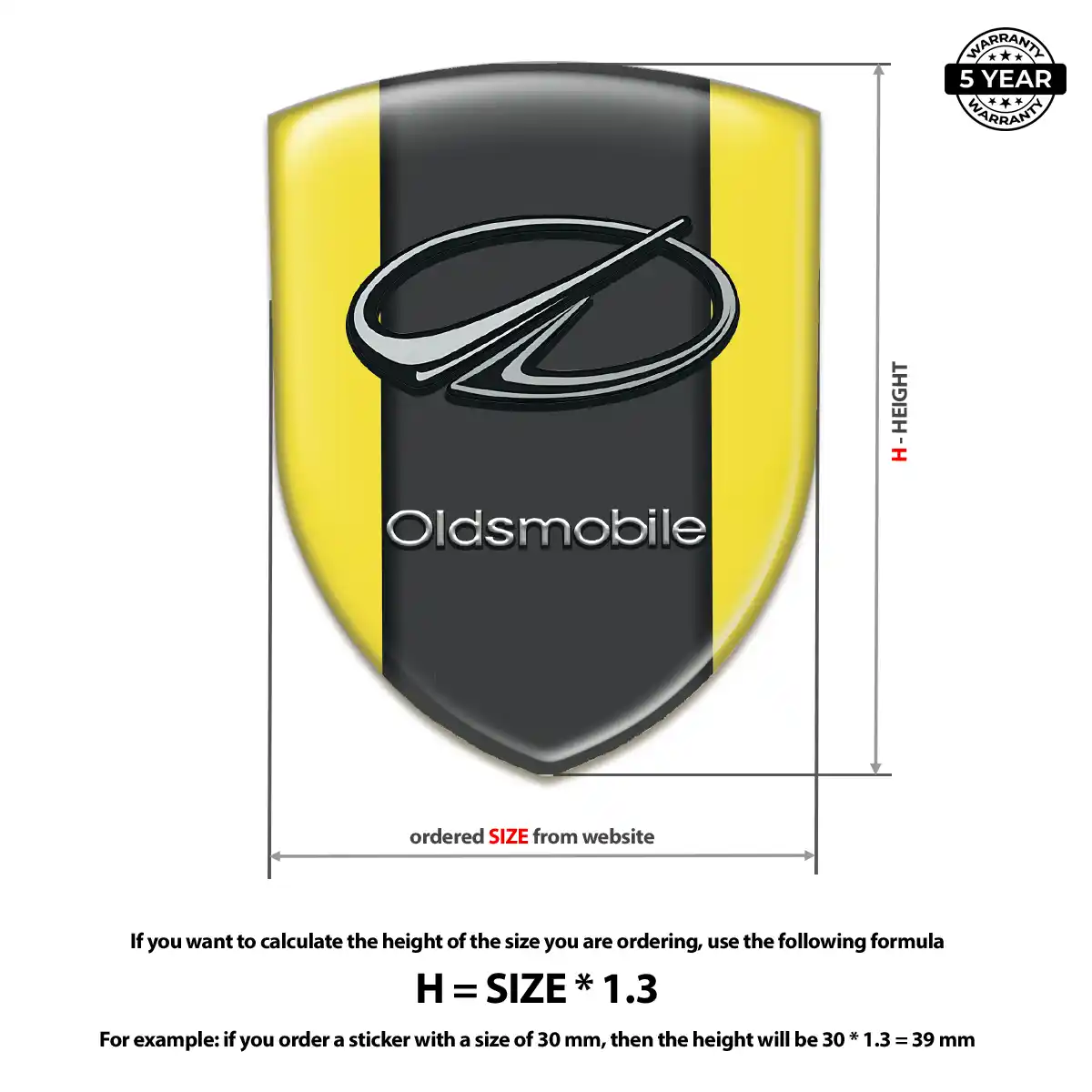 Oldsmobile Domed Emblem Signature Grade
