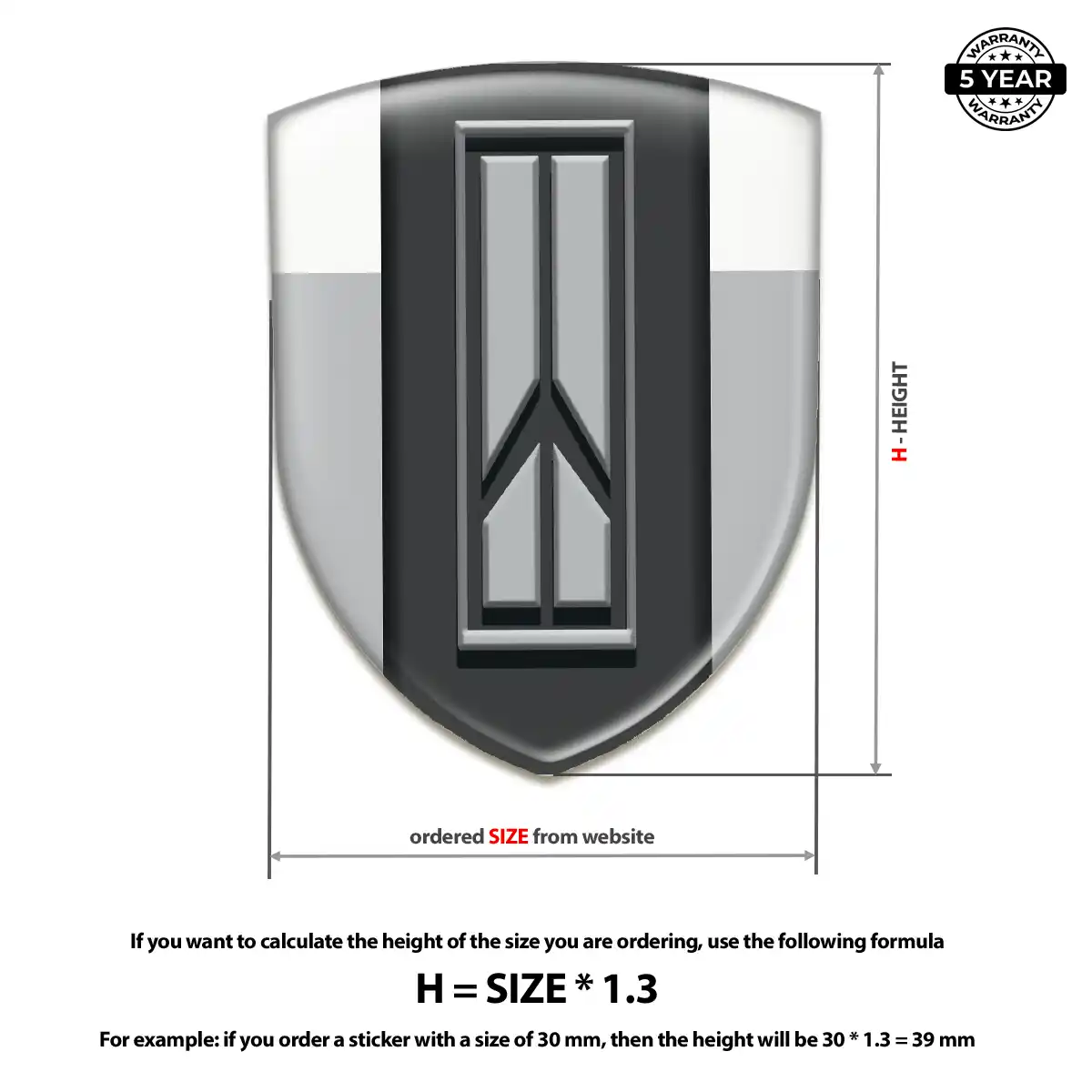 Oldsmobile Domed Logo Decal Cabin Style