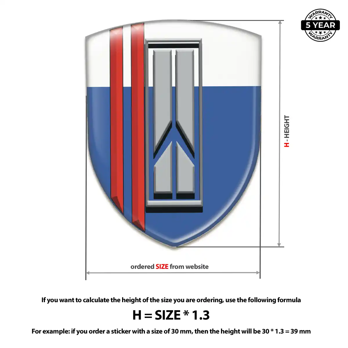 Oldsmobile Domed Logo Decal Noble Edition