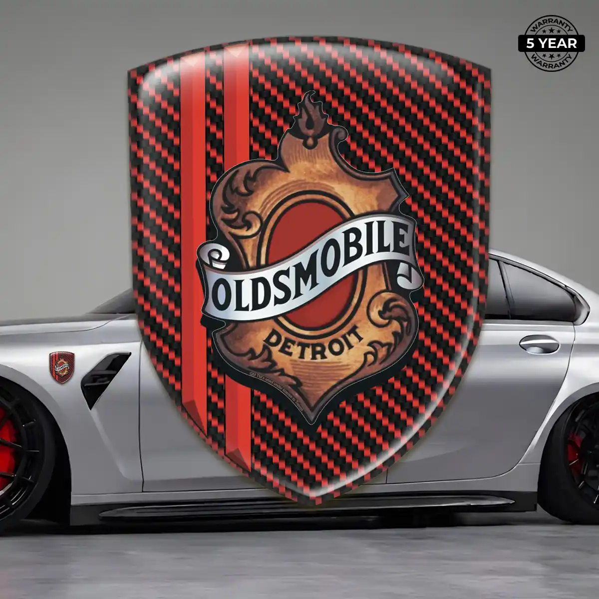 Oldsmobile Domed Logo Decal Refined Design