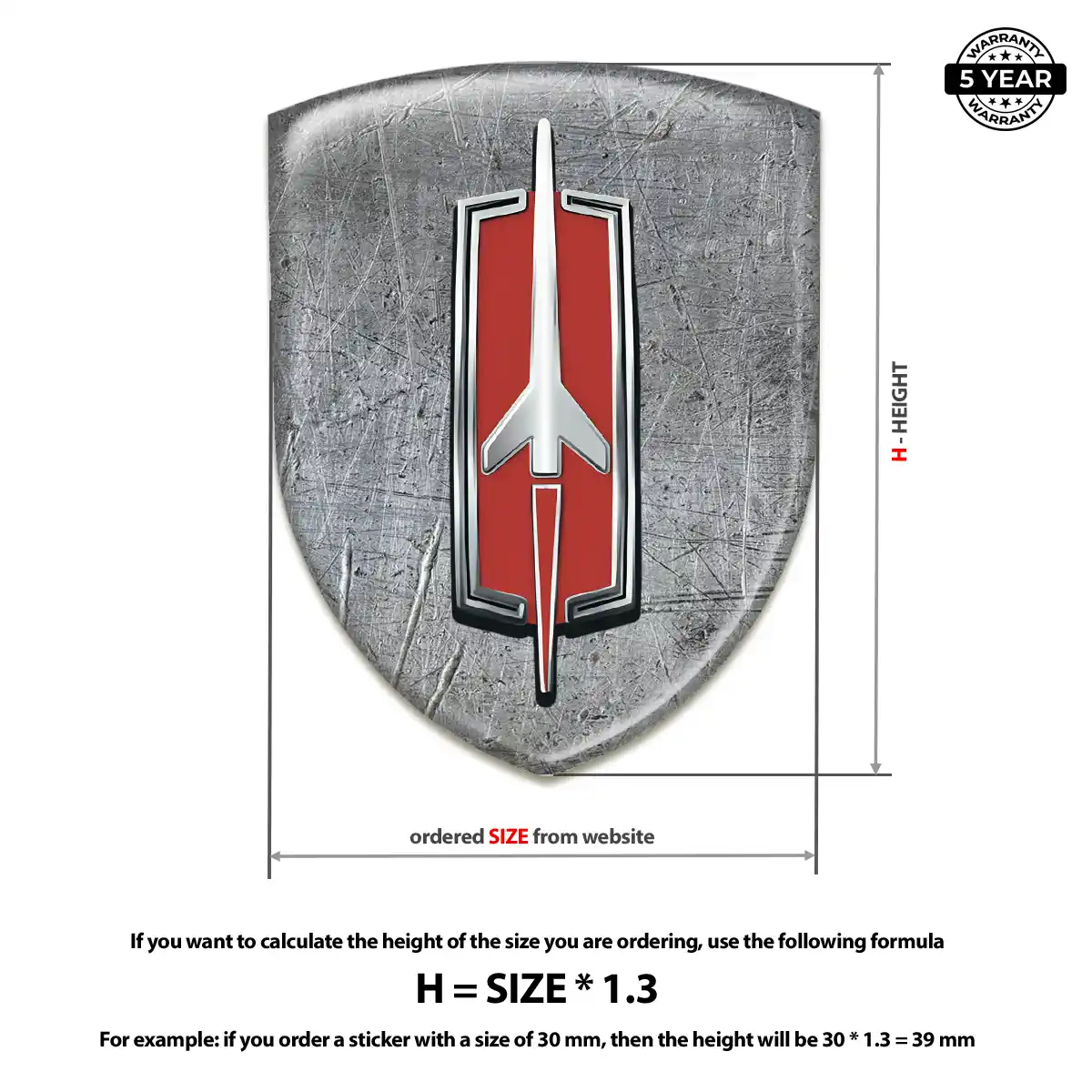 Oldsmobile Domed Logo Sticker Elite Finish