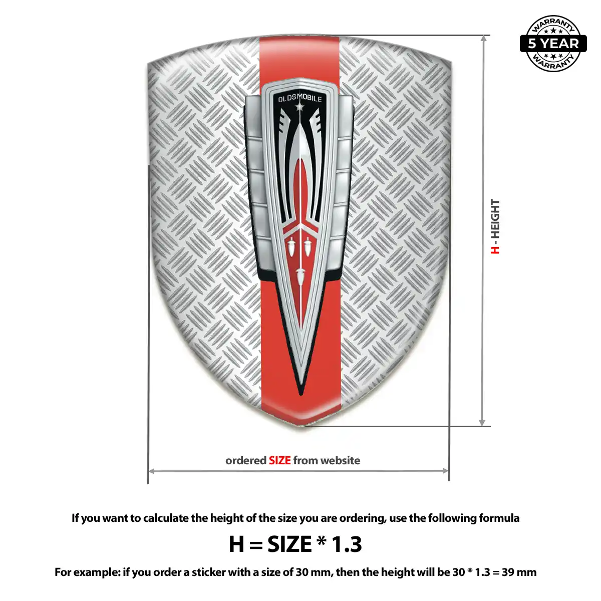 Oldsmobile Emblem Badge Deluxe Edition