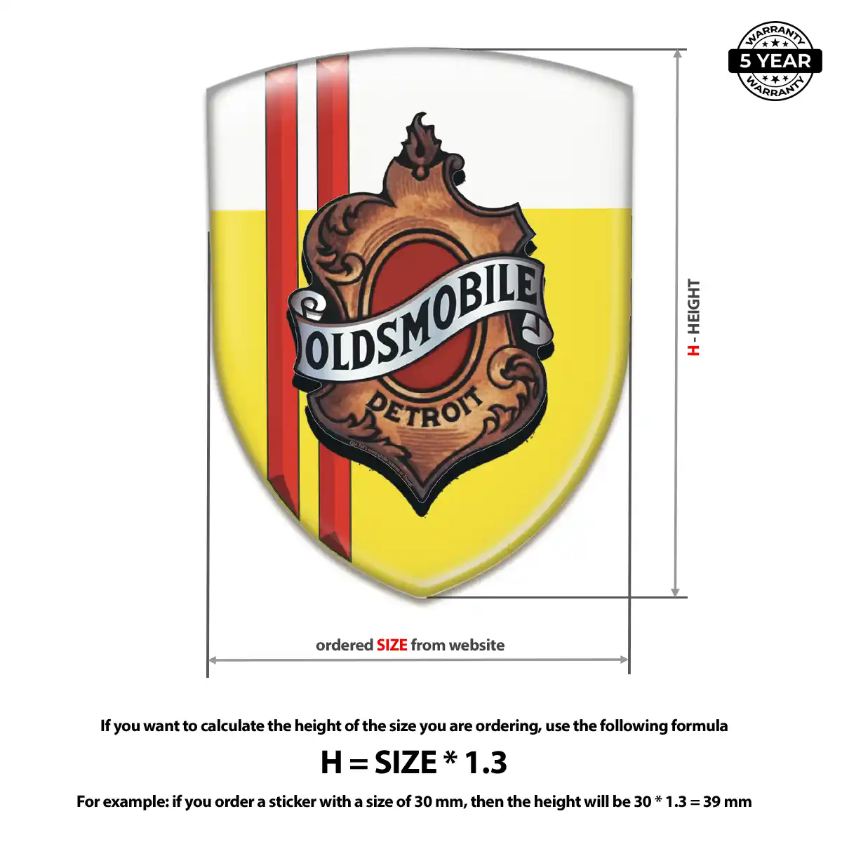 Oldsmobile Emblem Badge Elite Finish