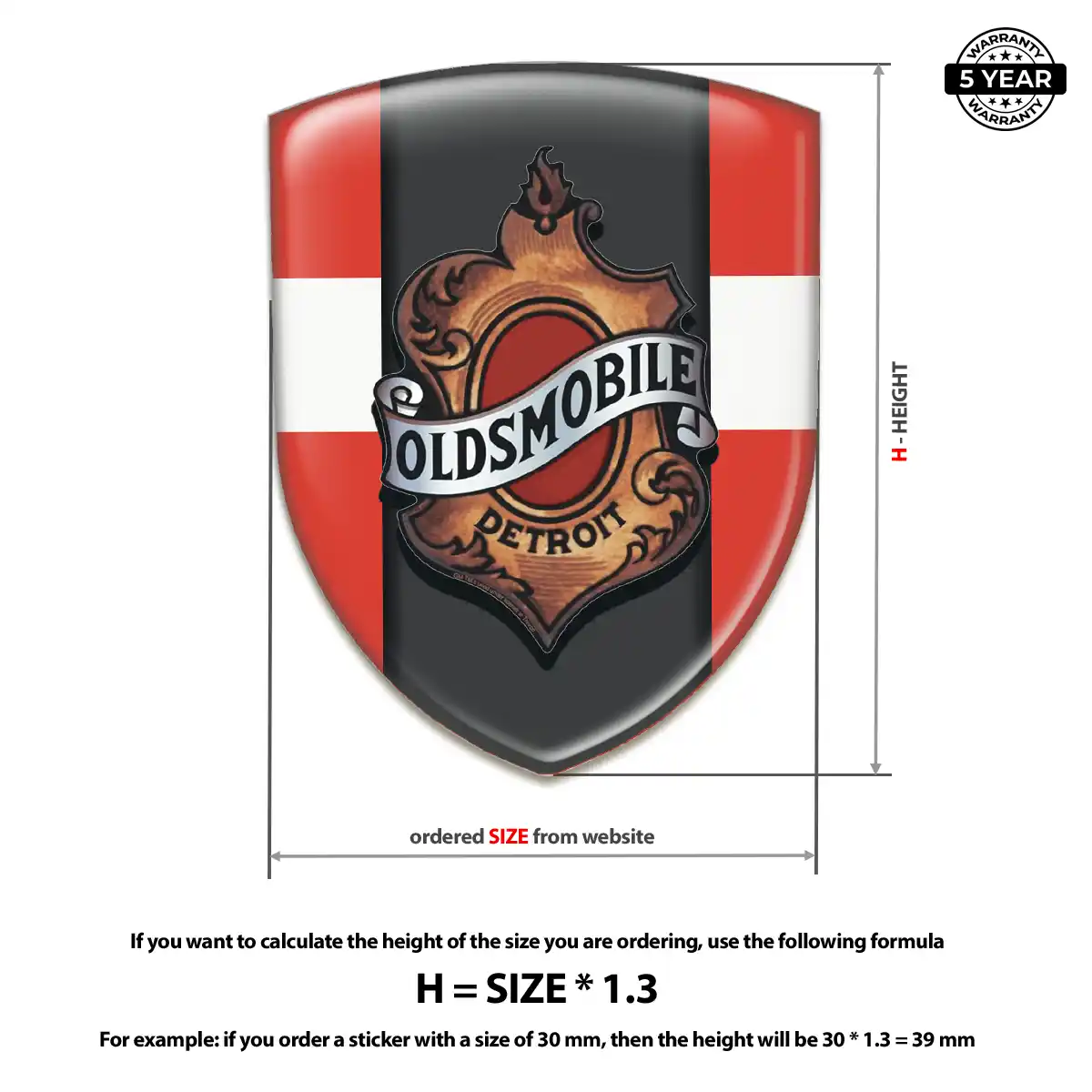 Oldsmobile Emblem Badge Logo Deluxe Edition