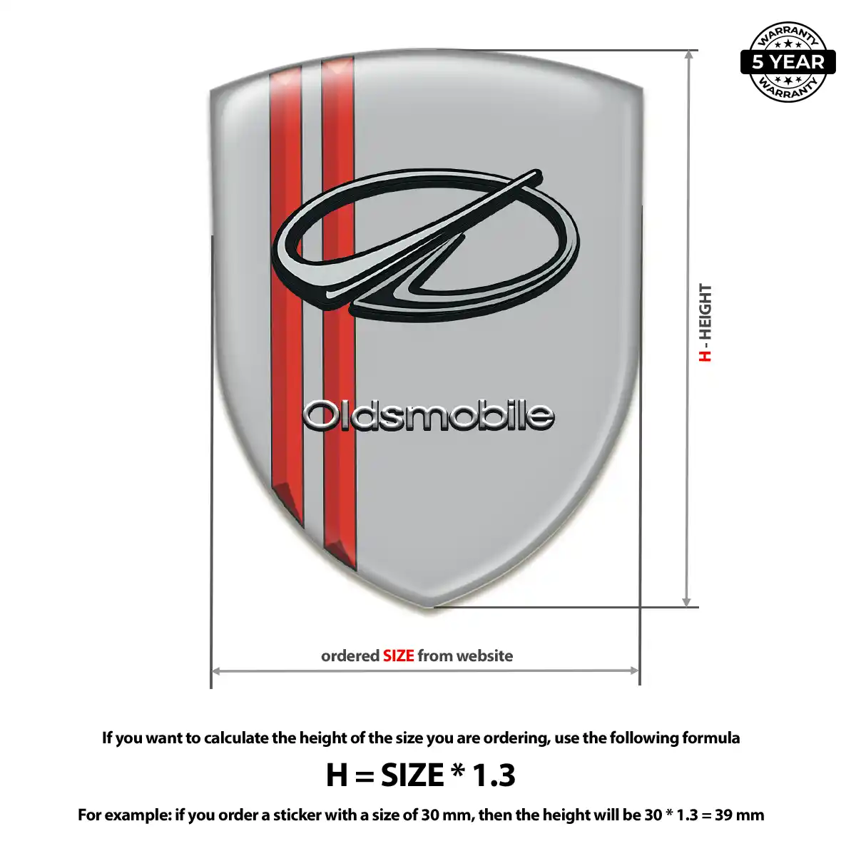Oldsmobile Emblem Badge Logo Elite Finish