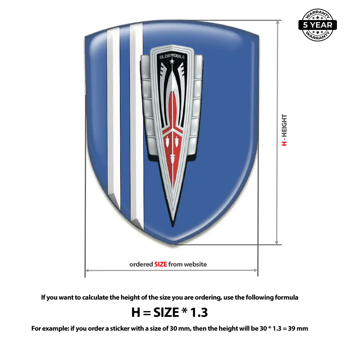 Oldsmobile Emblem Badge Refined Design