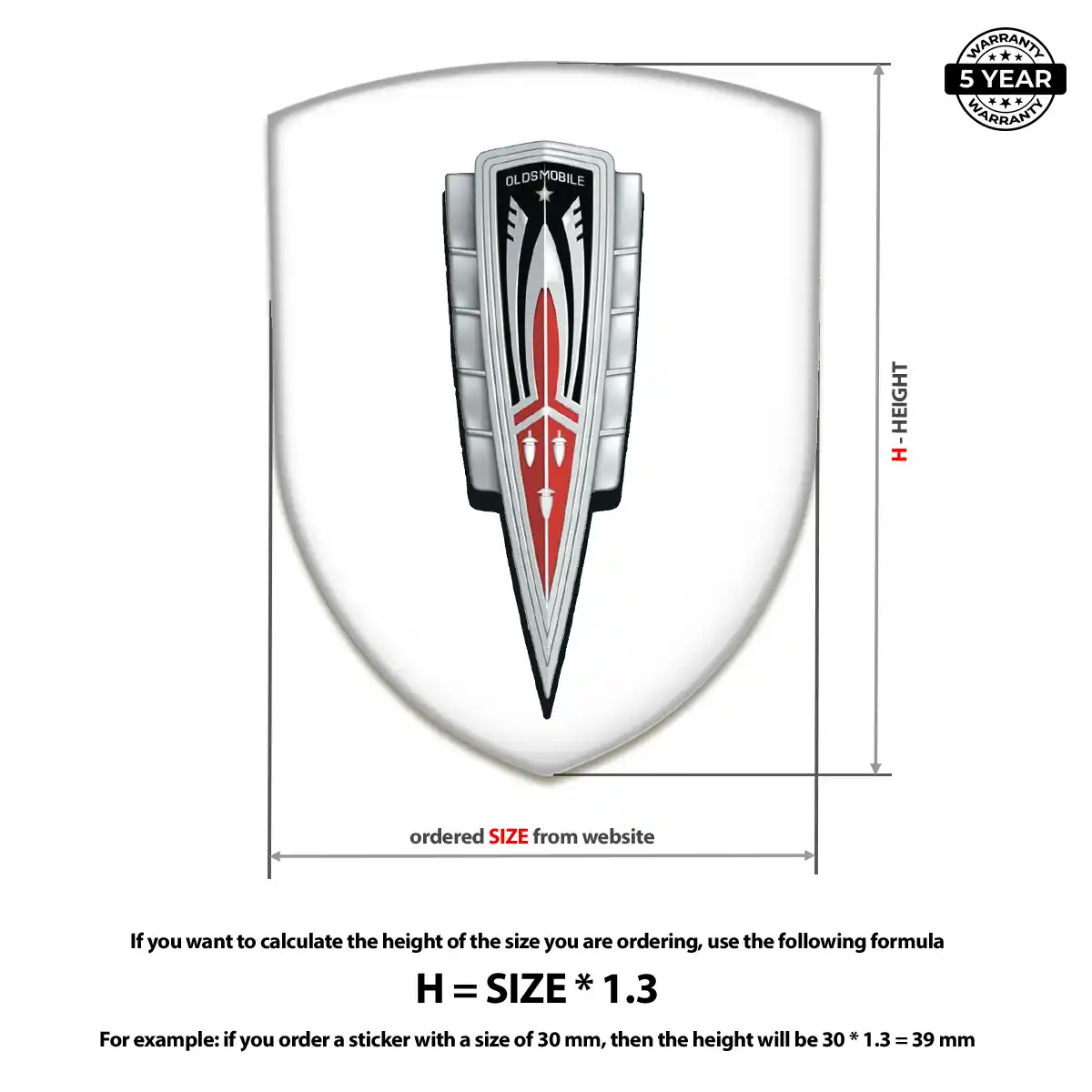 Oldsmobile Emblem Crest Elite Finish