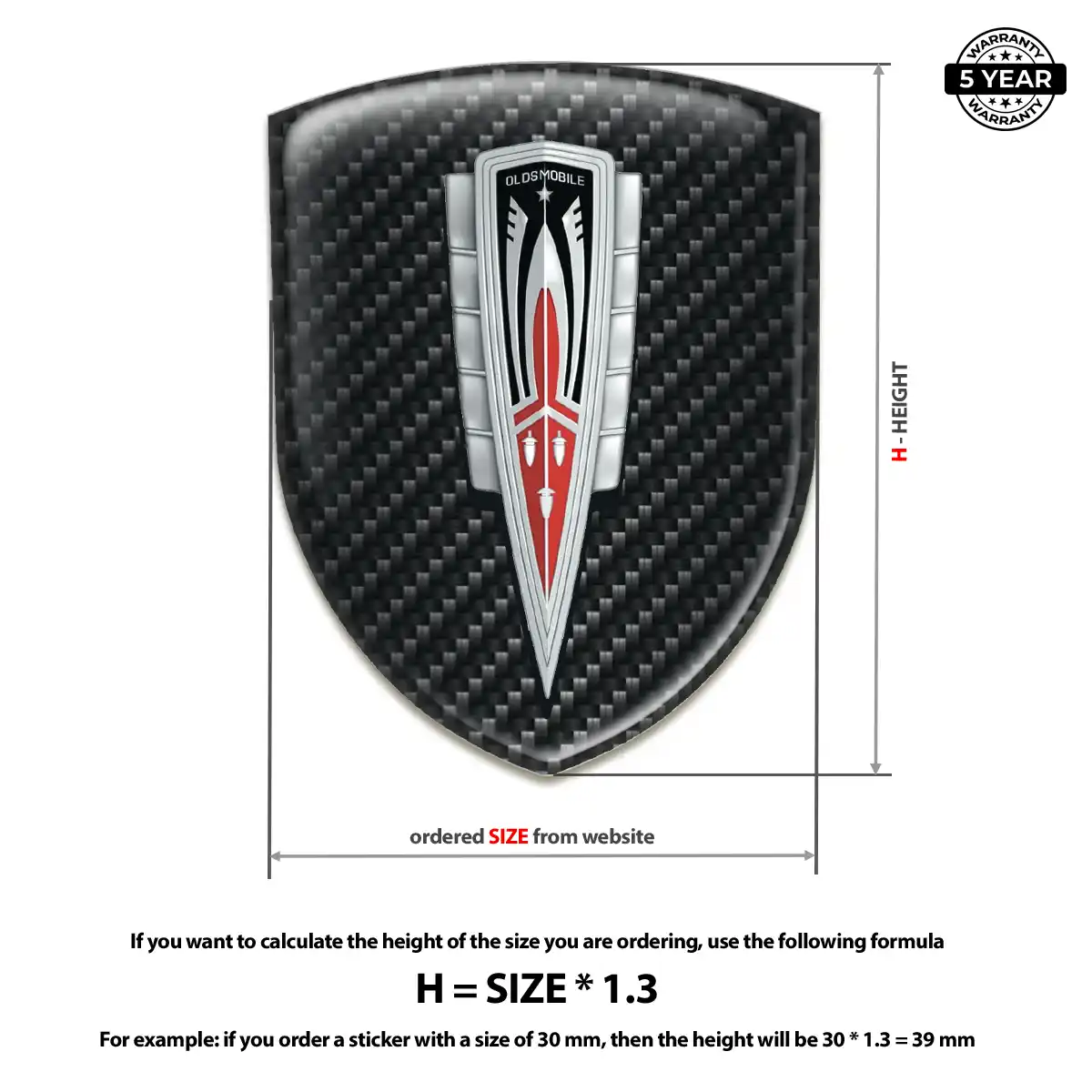 Oldsmobile Emblem Crest Sleek Style