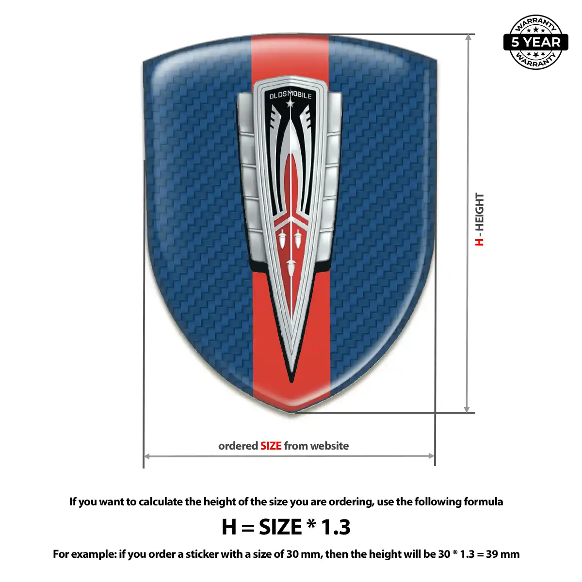 Oldsmobile Emblem Domed Badge Elite Edition