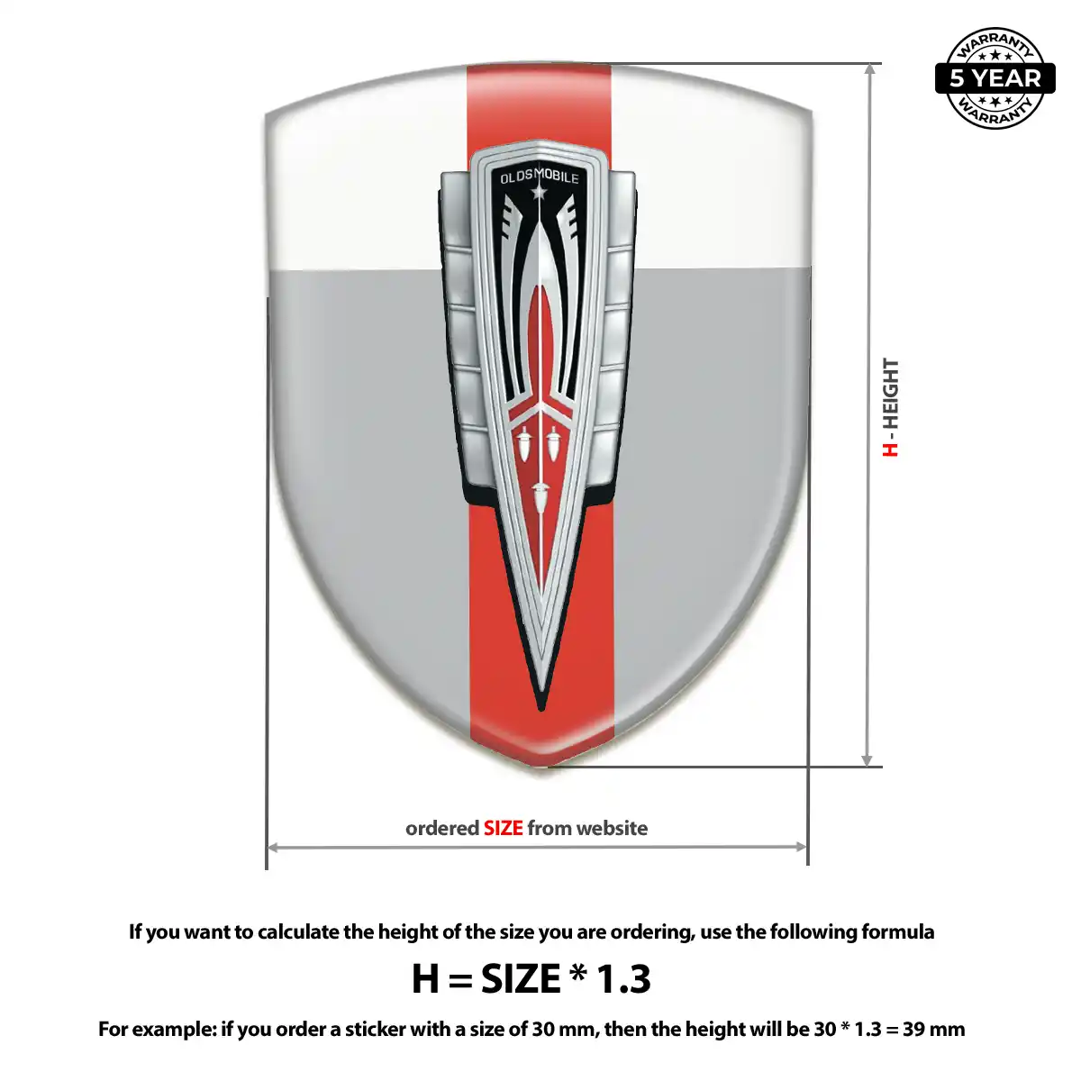 Oldsmobile Emblem Domed Badge Exclusive Series