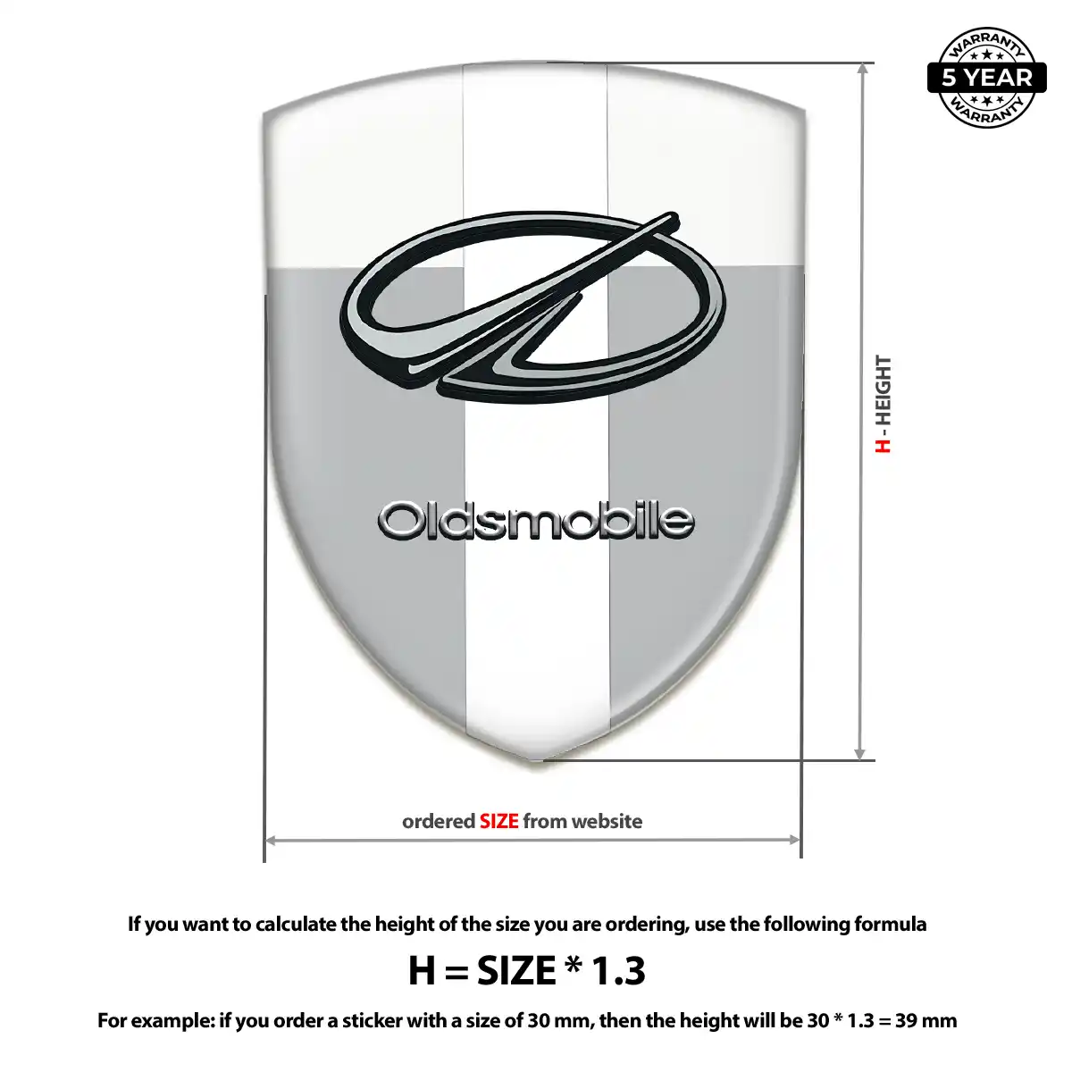 Oldsmobile Emblem Domed Badge Interior Elegance