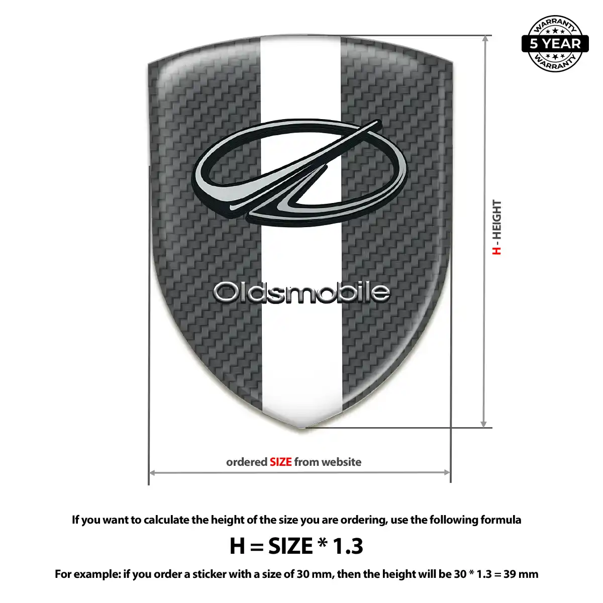 Oldsmobile Emblem Domed Badge Noble Edition