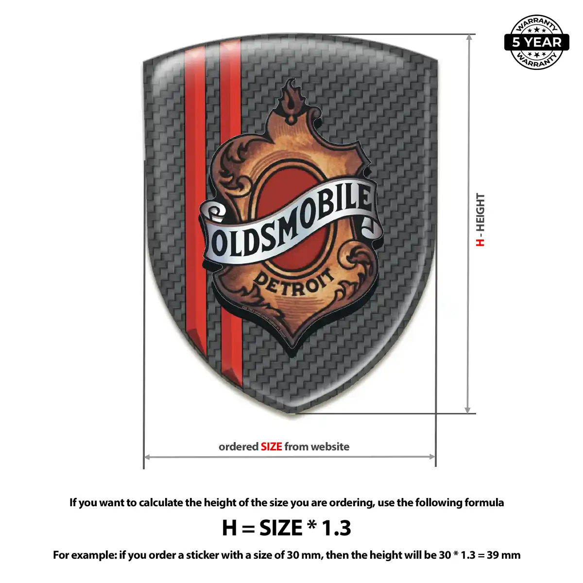 Oldsmobile Emblem Domed Badge Opulent Line