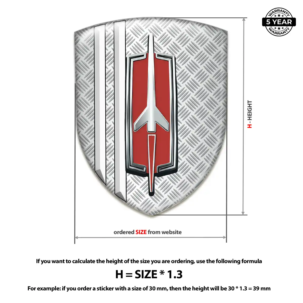 Oldsmobile Emblem Domed Badge Sleek Style