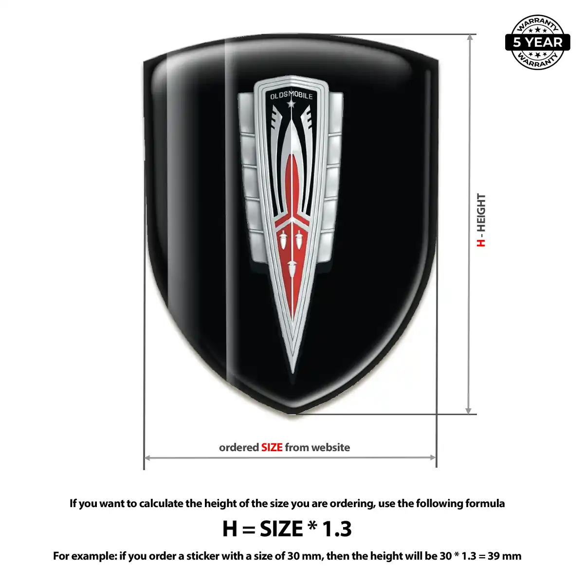 Oldsmobile Emblem Logo Badge Deluxe Edition