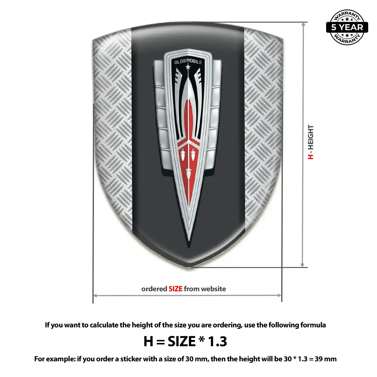 Oldsmobile Emblem Logo Badge Elite Edition