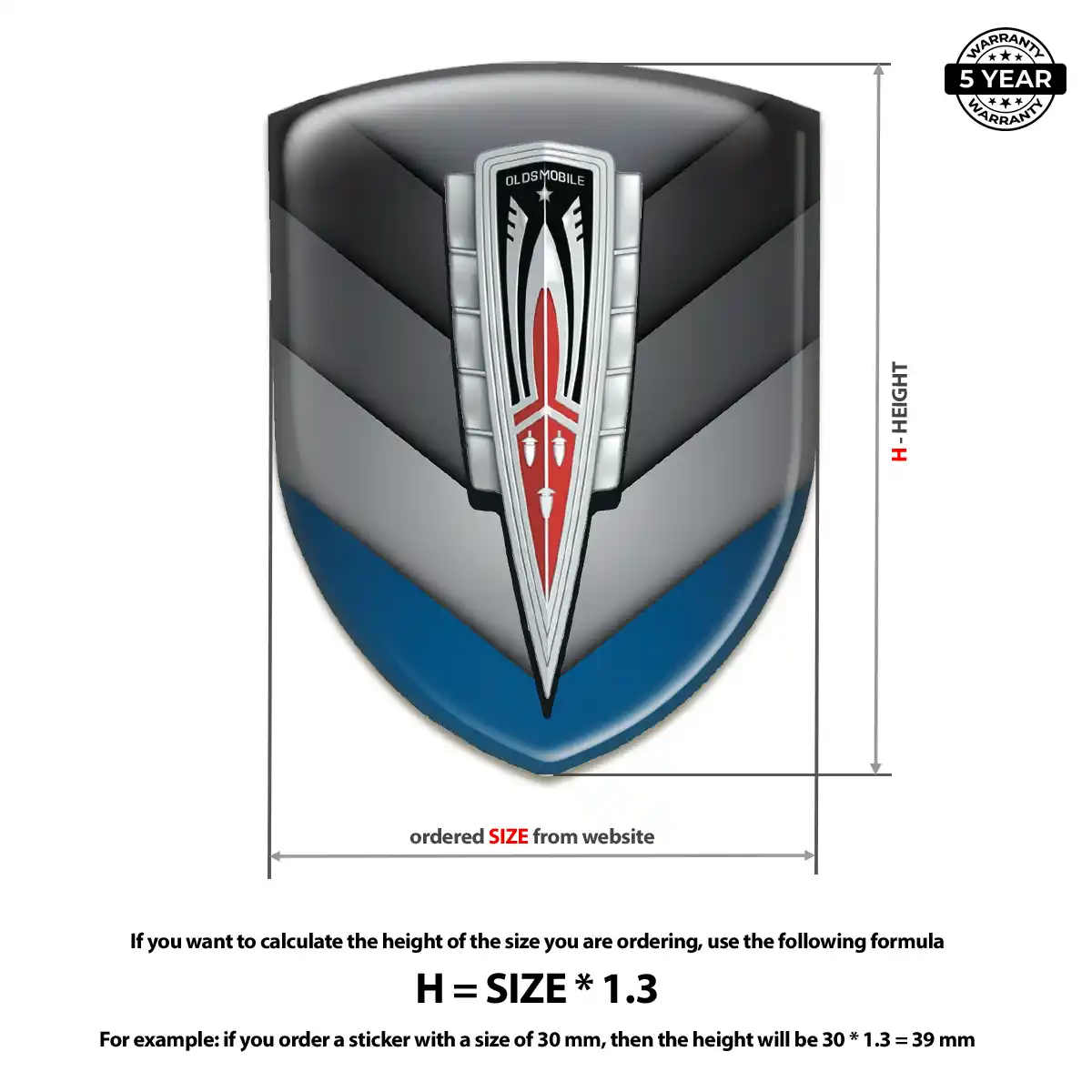 Oldsmobile Emblem Logo Badge Exclusive Series
