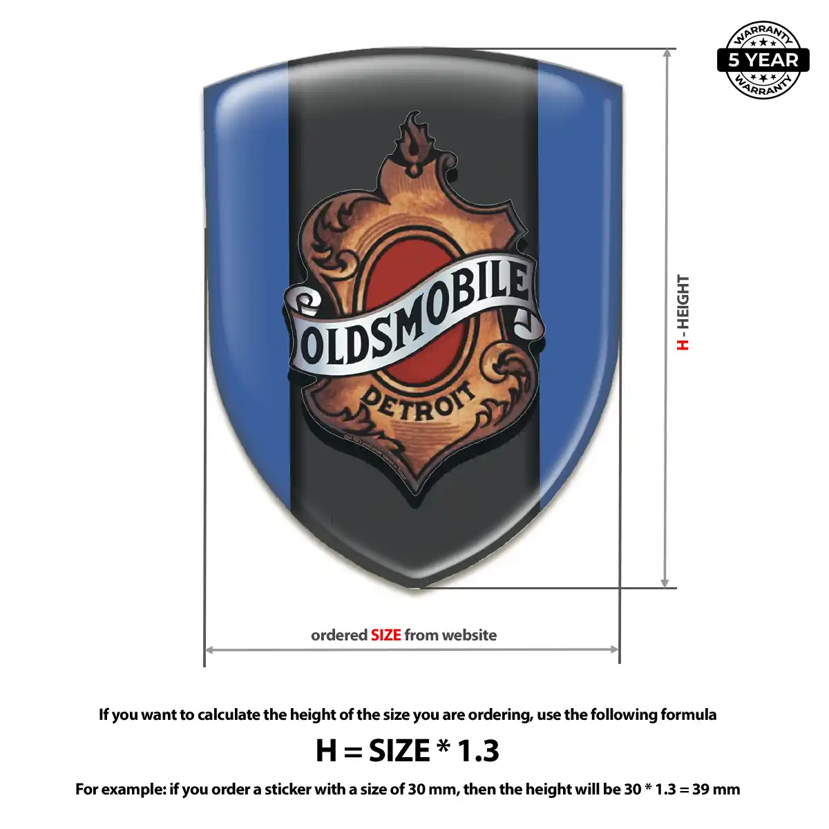 Oldsmobile Emblem Logo Badge Opulent Line