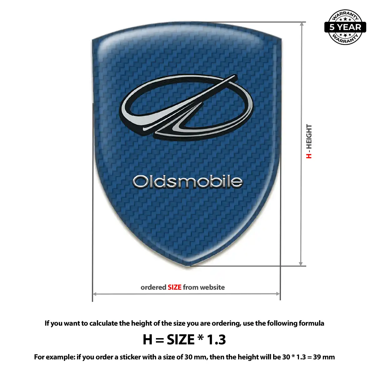 Oldsmobile Emblem Logo Badge Premium Dome