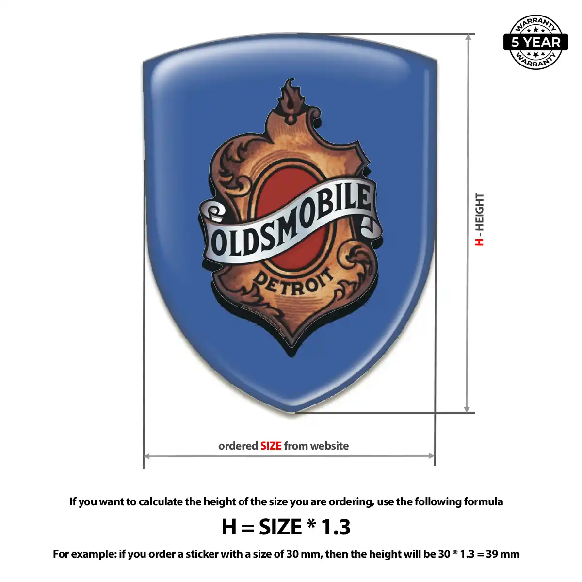 Oldsmobile Emblem Logo Badge Prime Quality