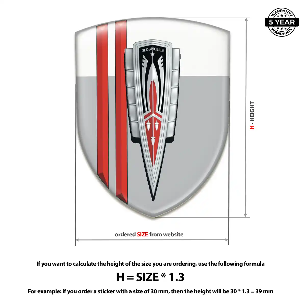 Oldsmobile Emblem Logo Badge Resin Luxe