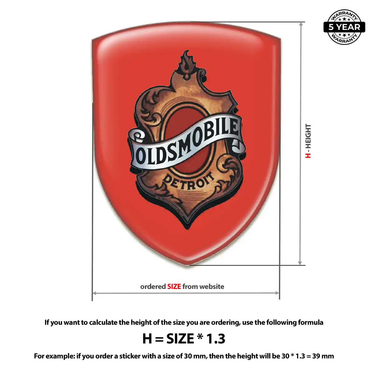 Oldsmobile Emblem Logo Elite Finish