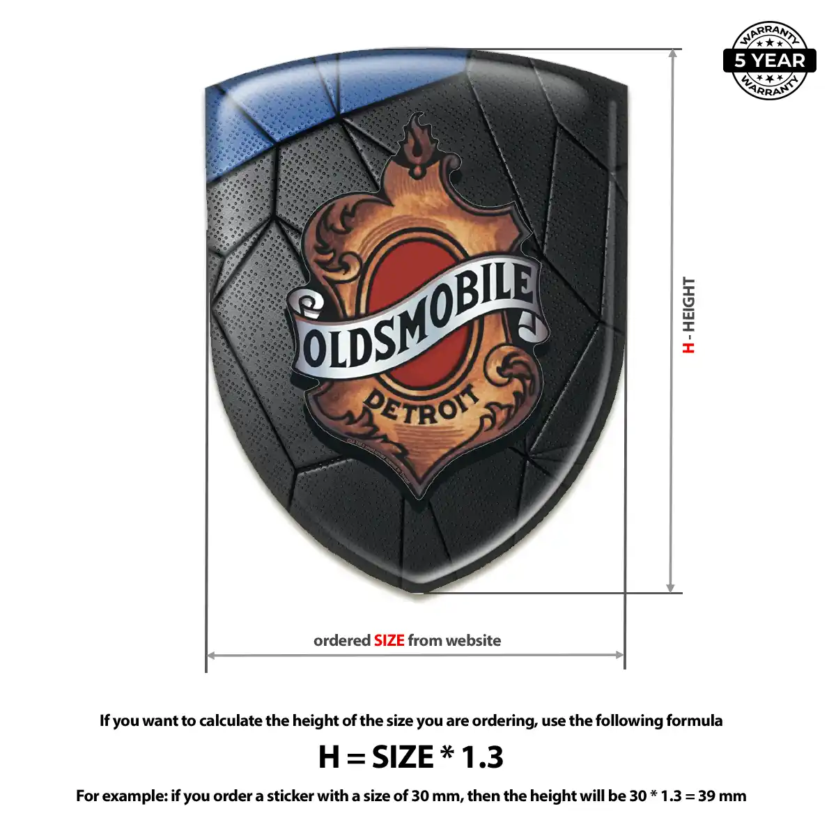Oldsmobile Emblem Logo Outer Style