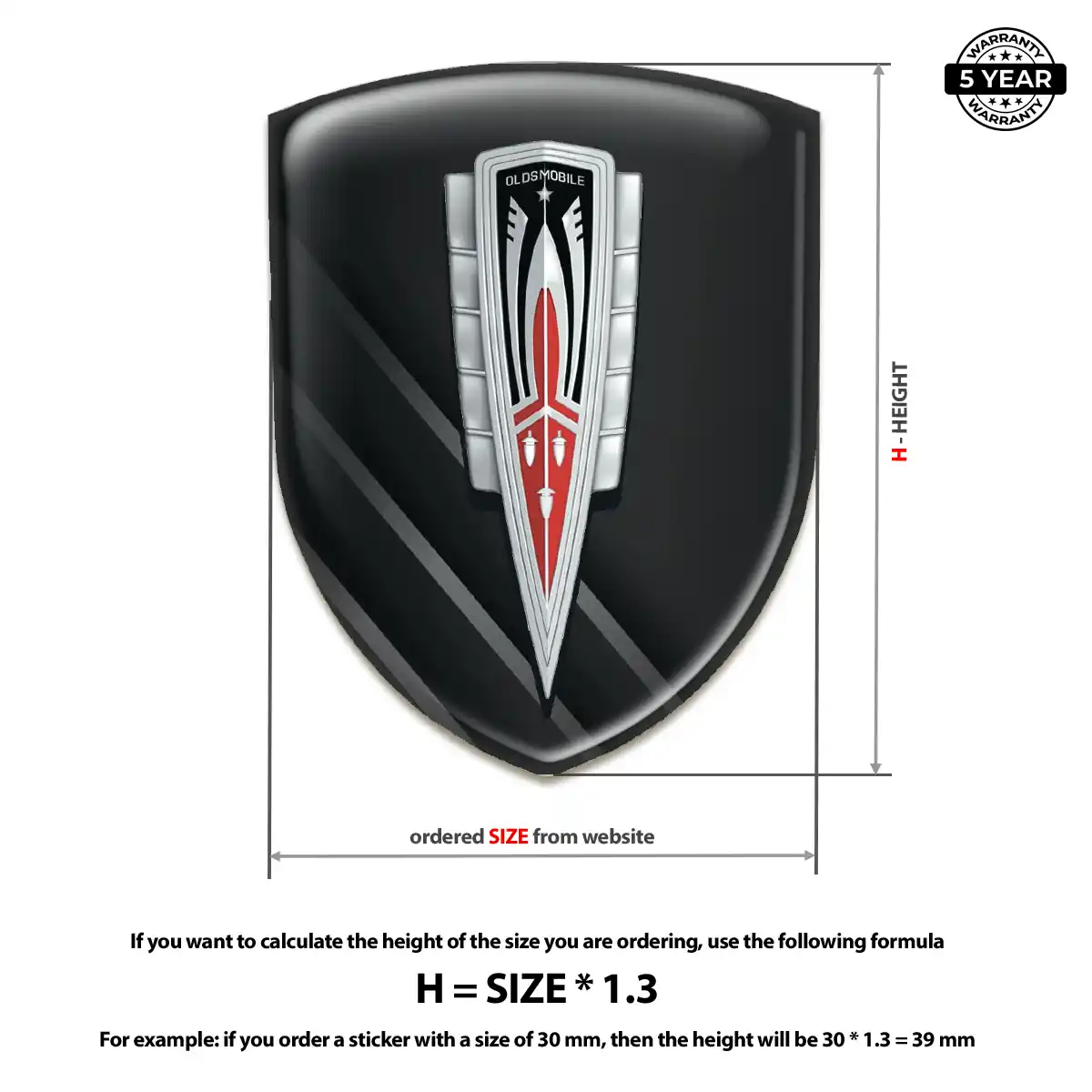 Oldsmobile Emblem Logo Resin Elite