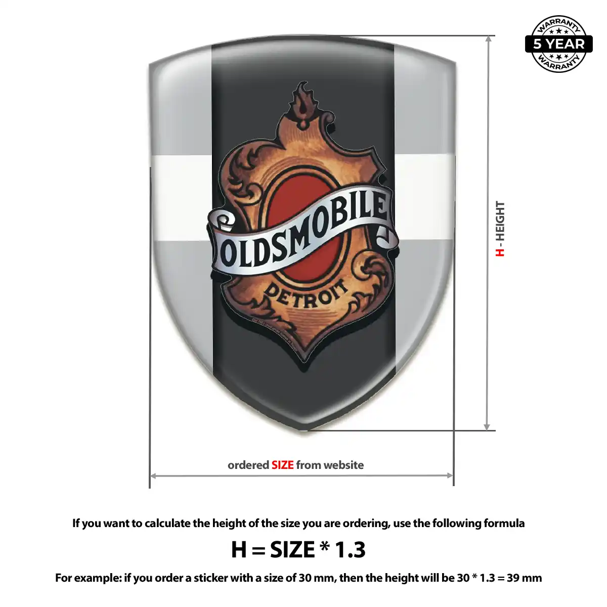 Oldsmobile Emblem Logo Resin Luxe