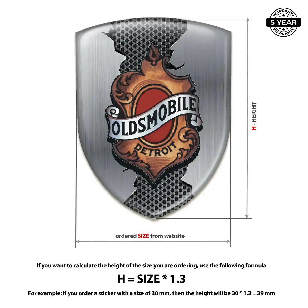 Oldsmobile Emblem Logo Signature Grade